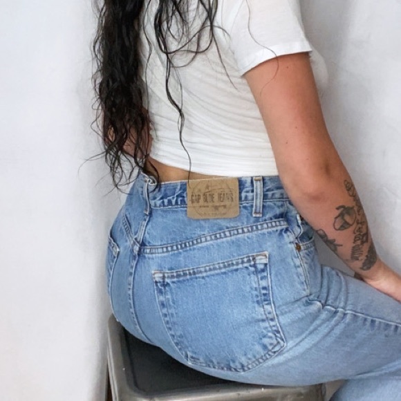 VINTAGE 90s GAP LIGHT WASH HIGH WAIST MOM JEANS pending - Picture 4 of 6